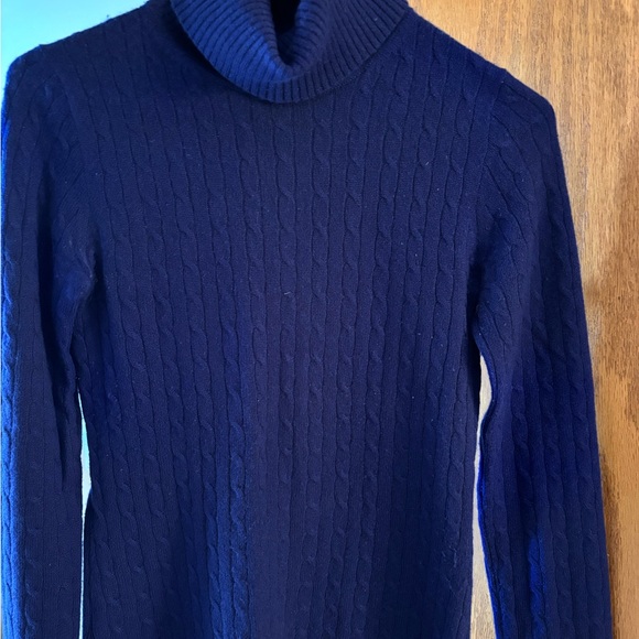 JCrew 100% cashmere blue turtleneck sweater - Picture 4 of 4